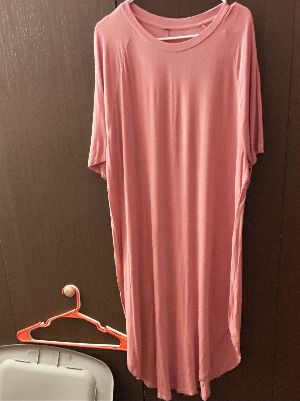Women's Relaxed Pink T-Shirt Dress